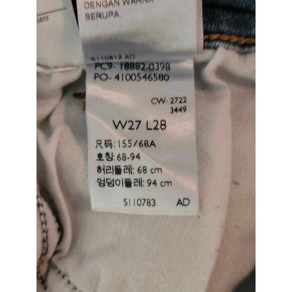 Levis 721 High Rise Skinny Jeans W27 L28 Women Denim Blue - Picture 8 of 8